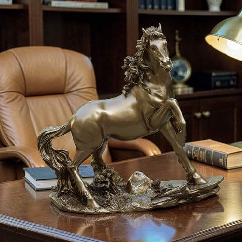 Blue Giraffe Poly Resin Decorative Statues (Set of 3 Pcs) – Modern Home Décor Showpiece with Gold Accents, Artistic Animal Figurines for Living Room, Office, Gifts (Giraffe)