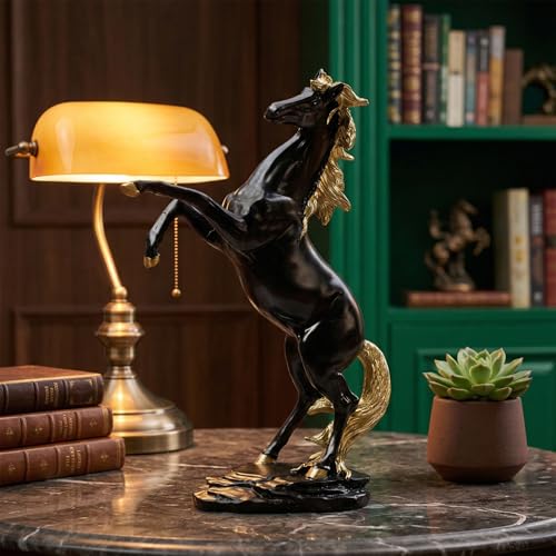 Bronze Finish Horse Pair Showpiece | Two Running Horses Figurine for Home Decor, Office Desk & Gifting | Symbol of Strength, Speed & Success (8 * 7inch)