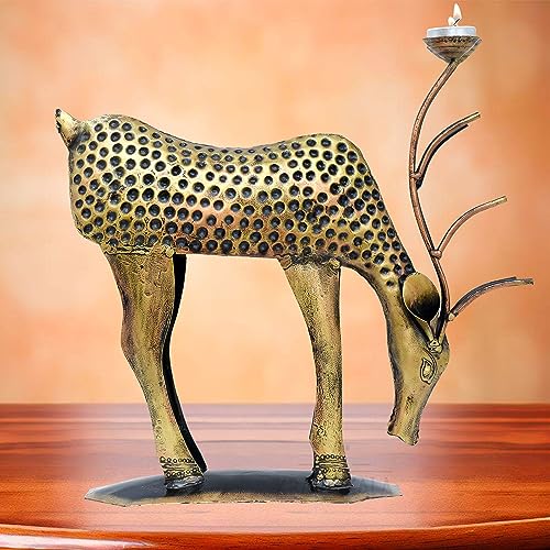 Ganesh Tea Light Candle Diya with Ringing Bell Decorative Metal Statue Showpiece for Living Room Home Decor, Tabletop, Diwali Gift