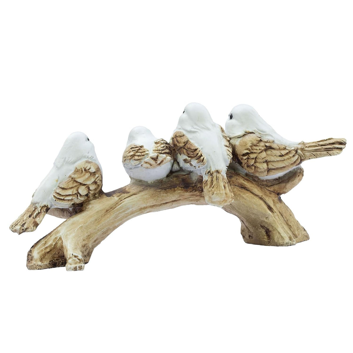 Adorable 4 Birds on a Branch Statue - 9" x 4" Charming Polyresin Home Decor, Bird Lovers Gift, Miniature Tabletop Figurine